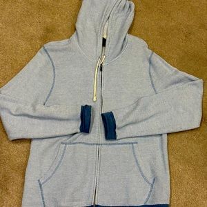 Blue front zip jacket size-large light weight